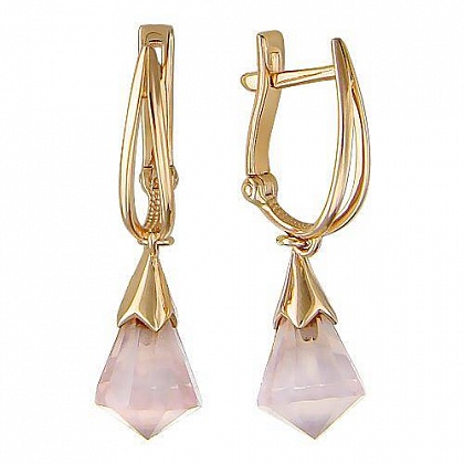 Серьги с кварцем 01С317893-3