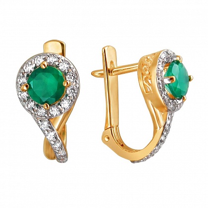 Серьги с агатами 01С418520-1