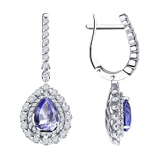 Серьги с Танзанитом F-024319--C
