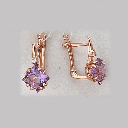 Серьги с аметистами С16С3131196А