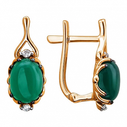 Серьги с агатами 01С4112179-4
