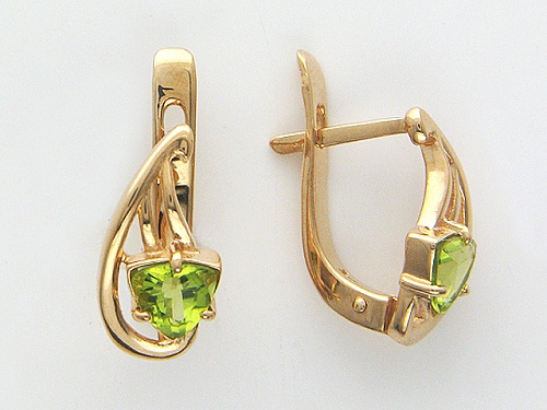 Серьги с топазами Л8С317507