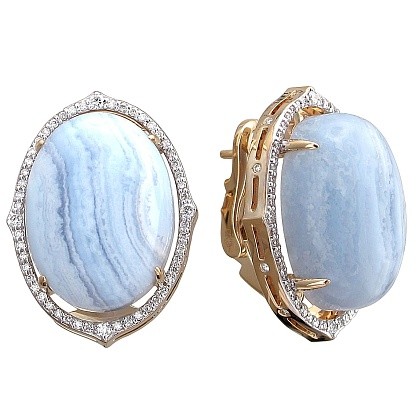 Серьги с агатами 01С639198-3