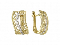 Серьги Е01С136609Т c Фианитом