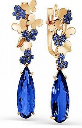 Серьги с корундами 2460093