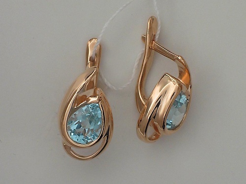 Серьги с топазами 01С312020