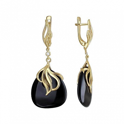 Серьги с агатами 01С4310126-1