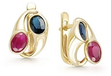 Серьги с сапфиром B-16086-J