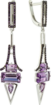 Серьги с аметистами 2183170