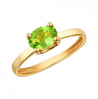 Кольцо с Хризолитом 01К312730-3