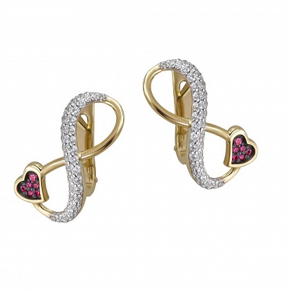 Серьги с рубинами 01С2311456-1