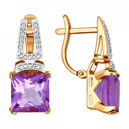 Серьги с аметистами 723759