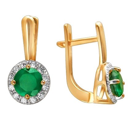 Серьги с агатами 01С418521-1