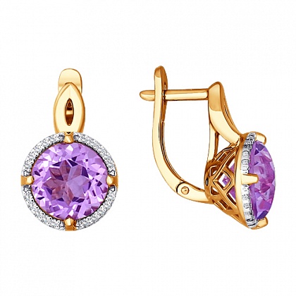 Серьги с аметистами 723961