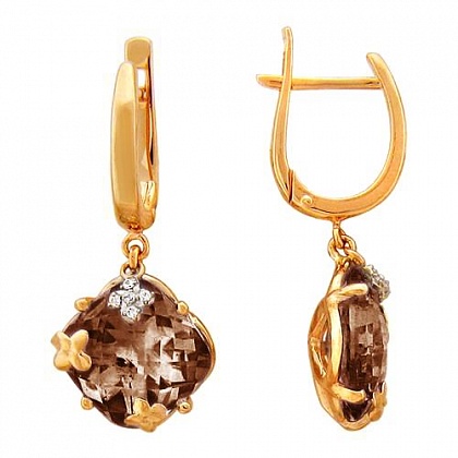 Серьги с кварцем 01С315397-5