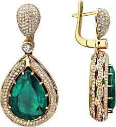 СЕРЬГИ Е01С644679LТ c Изумрудом