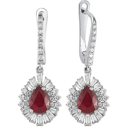 Серьги с рубинами 2252144