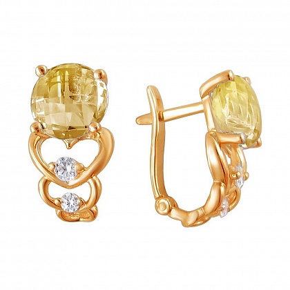 Серьги с цитринами 01С3110852-5