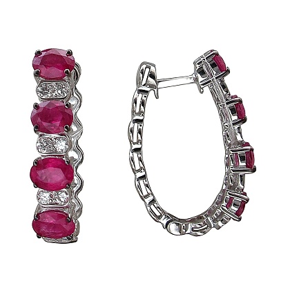 Серьги с рубинами 01С6213042-2