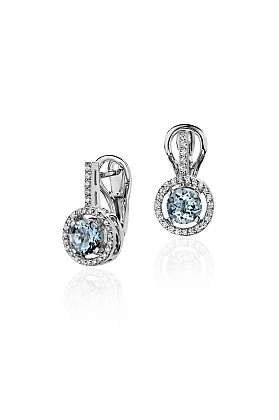 Серьги с аквамаринами 01С6213537-4