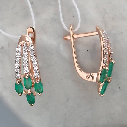 Серьги с агатами 01С4111288-1