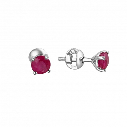 Серьги с рубинами 01С524138-2