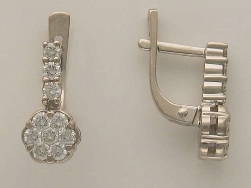 Серьги с бриллиантами 01С673018Z