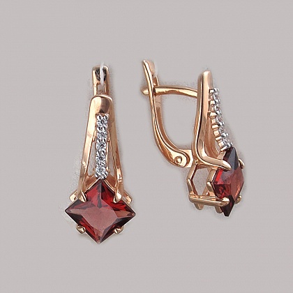 Серьги с Гранатами С16С313418Г