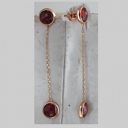 Серьги с Гранатами 01С315070-2