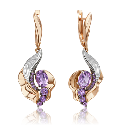 Серьги с аметистами 2446863