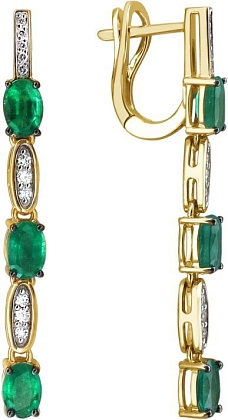 Серьги с изумрудами 01С6313398-1