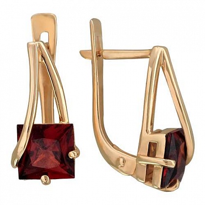 Серьги с хризолитами 01С313449