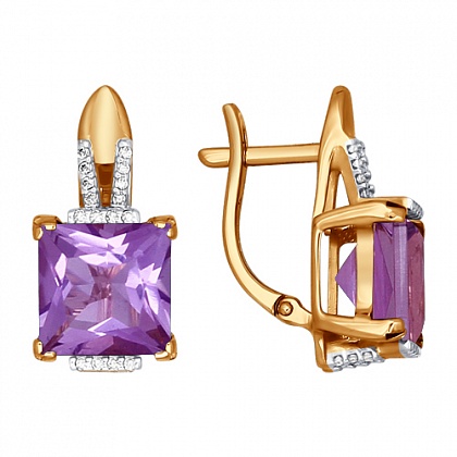Серьги с аметистами 723764