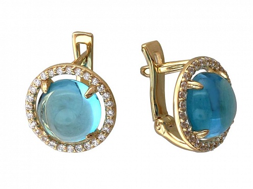 Серьги с кварцем 01С336198