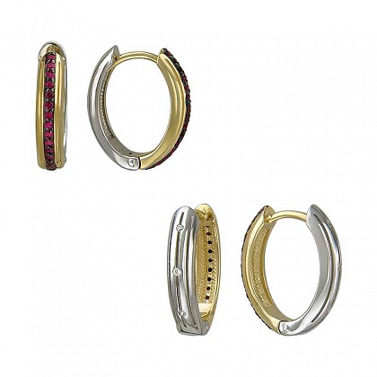 Серьги с Гранатами 01С268419Ж