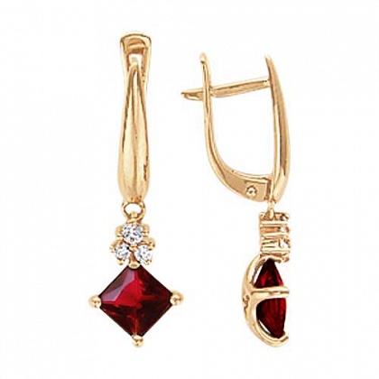 Серьги с Гранатами 01С315341-2