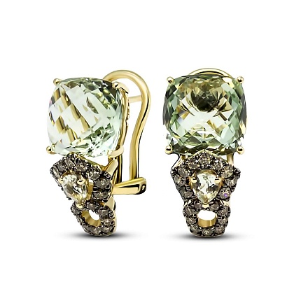 Серьги с аметистами 19-24-CB00-32460-UN