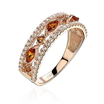 Кольцо с Цитрином 01К3113962-2