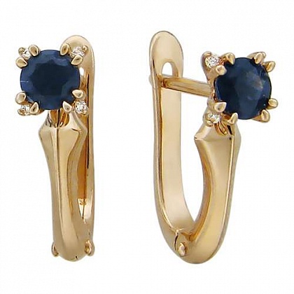 Серьги с рубинами 01С615836