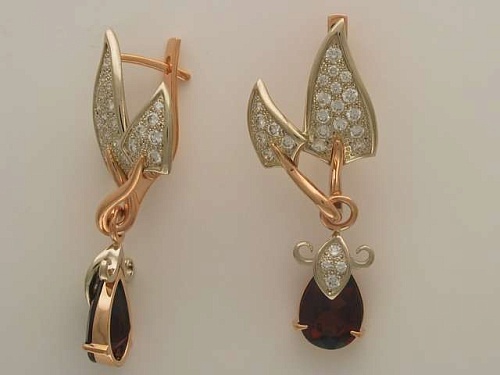 Серьги с Гранатами 56С660038