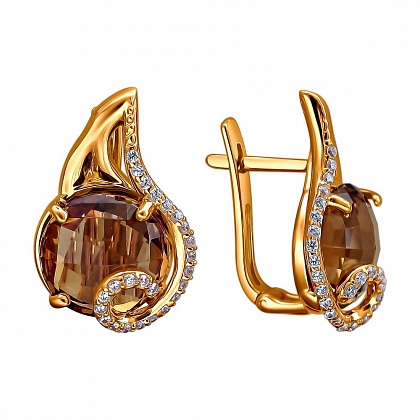 Серьги с кварцем 01С3112164Р-3