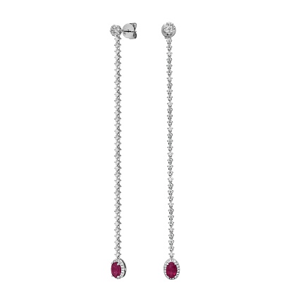 Серьги с рубинами 19-12-90915042-CM