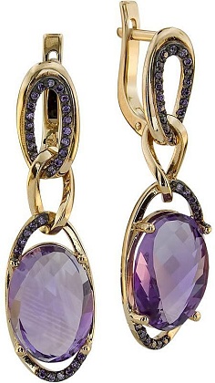 Серьги с аметистами 2184823