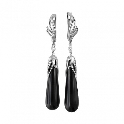 Серьги с агатами 01С4210091-1