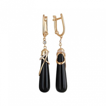 Серьги с агатами 01С4110090-1