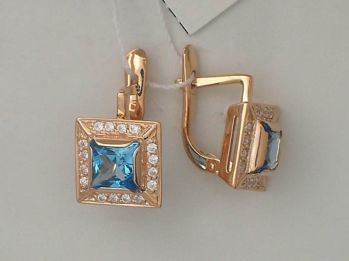 Серьги с топазами 01С311992