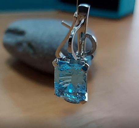 Серьги с топазами 9Северное сияние9