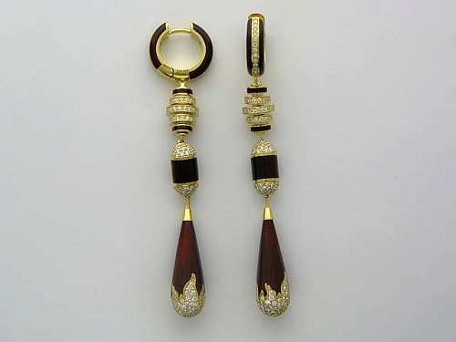 Серьги с бриллиантами 01С644333ЭL