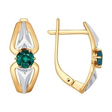 Серьги с изумрудами C-02041-F