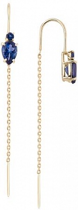 Серьги с корундами 2135668